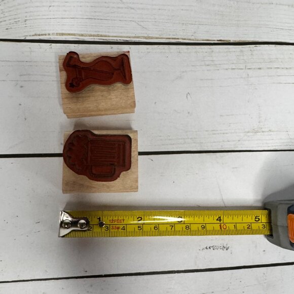 Stampin Up! Cheers To You Wood Mounted Rubber Stamps Set of 6 Cocktail Beer Wine - Picture 6 of 12